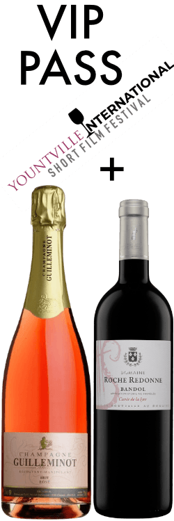 VIP PASS + Champagne & Red Blend bottle